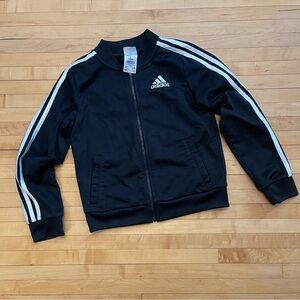 ADIDAS black zip track jacket size medium 10/12